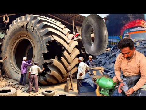 Incredible Process of Old Tube Recycling || How Waste Old Tube Recycling And convert to New tube