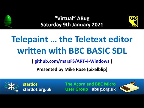 ABug 10: Telepaint, teletext editor written with BBC BASIC (Mike Rose) Art Graphics Mode 7 BBC Micro