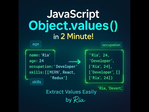 JavaScript Object.values() Explained with Examples