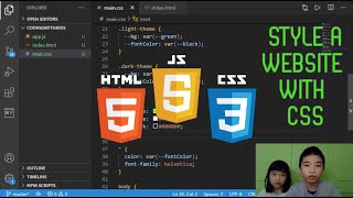 How to *Style a Website with CSS* using HTML, CSS, and JavaScript