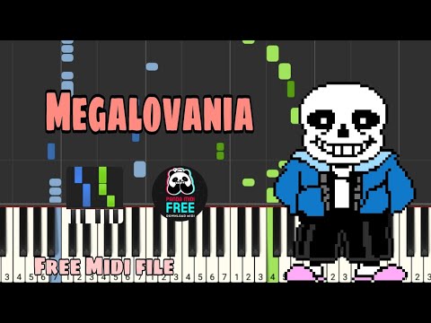 Undertale - Megalovania (Easy/Hard) w/Sheet - [Panda Midi] (Synthesia) | Free Midi File | Tutorial