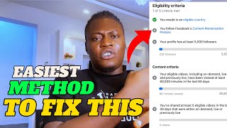 Easiest Method To Fix Facebook Content Monetisation Policy Issue