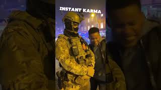 Military Guard’s SHOCKING Response! (Instant Karma) #guard #military #karma #police #protest