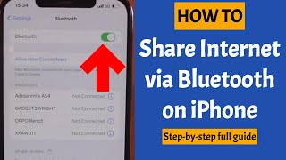 How to Share Internet via Bluetooth on iPhone