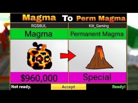 GETTING PERMANENT MAGMA FRUIT IN BLOX FRUITS!