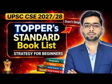 UPSC 2027/28 Topper Book List 📚 | Beginner Strategy (Don’t Skip!)