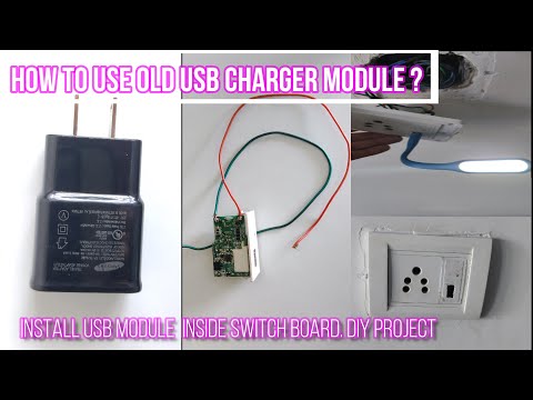 How to use old USB charger module and fix inside switch board  DIY Project