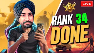 BGMI RANK 34 DONE | BGMI LIVE | PUBG LIVE