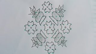 Friday Special 🌺 Easy Rangoli designs for beginners || 14×2×2 dots Simple Rangoli kolams 