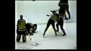 Fights- Bench clearing Brawl - NY Rangers 🆚 LA Kings 1981 Playoffs GM2( @LA end 1st period )