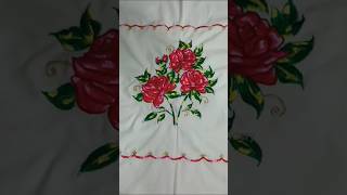 New Border Design🪡 #pillowcover #embroidery #boderdesign #unique #ytshorts