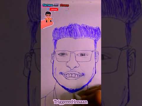 TRIGGERED INSAAN🔥 drawing with PEN|#triggu#shorts