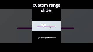 Custom range slider #coding #programming #shorts
