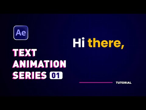 Text Animation After Effects Tutorials for Beginners