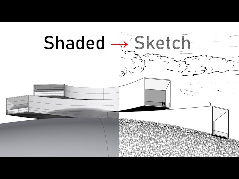 Rhino & Photoshop Tutorial | Architectural Line Drawing | Rhino Print | Rhino Make2D