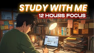 Study With Me ⚡10 hours Long Study Session | Motivating Background Music