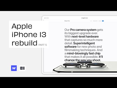 Rebuilding The Apple iPhone Pro website in Webflow #5 Part
