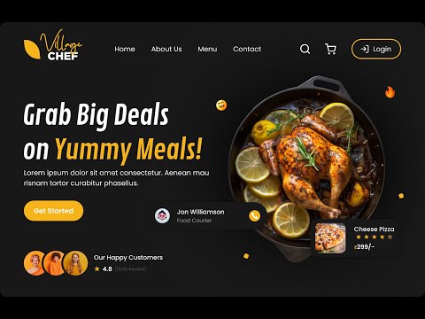 Design a Stunning Food Website Hero Section | HTML & CSS Tutorial