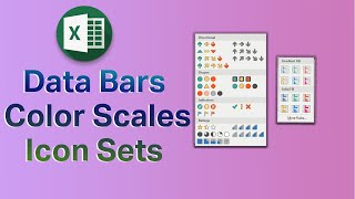 Ms Excel Data Bars Color Scales And Icon Sets.