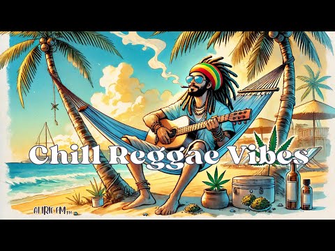 [Reggae] Chill Reggae Vibes🎶 | Rastaman Smoking & Playing Guitar in Hammock on Beach 🌴🎸