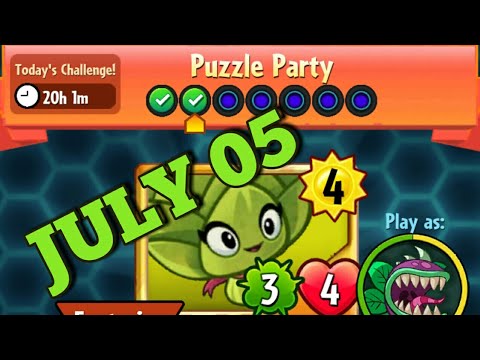Pvz heros: daily challenge (PUZZEL PARTY) JULY 5