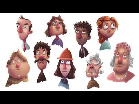 Digital Art Practice | Drawing 9 Characters Timelapse