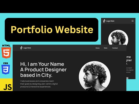 Portfolio website | HTML | CSS | JS | o'zbek tilida | 1-qism | Responsive