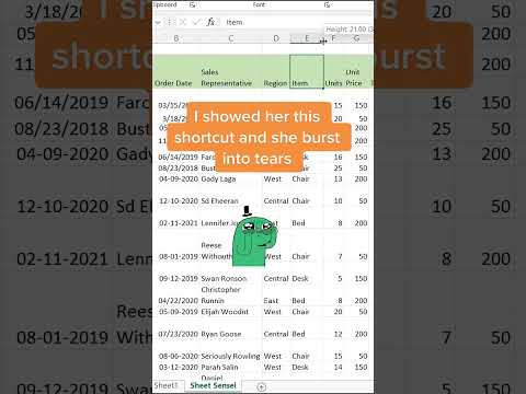 One Click to Adjust All Columns in Excel! 🤯 #shorts