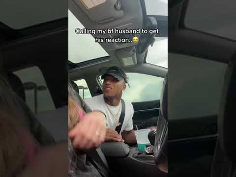 Girlfriend calls her boyfriend husband to get his reaction! #shorts