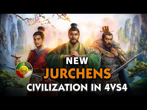 New Jurchens civilization Age of Empires 2 Definitive Edition, in 4 vs 4 gameplay