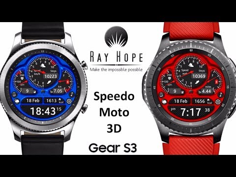Samsung Gear S3  Exclusive Watch Face, Speedo Moto 3D, featuring speedometer, Stopwatch & Timer