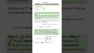 Solving Systems of Equations by Substitution | Step-by-Step Method 🧠✏️ | Example 1