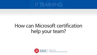 Microsoft Office Specialist Certification for Staff