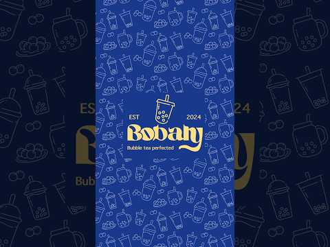 Bubble Tea Seamless Carousel / Illustrator.