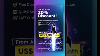 Get an Extra 20% discont! in us #hostingsolutions  #hosting #youtubeshorts  #website #usa