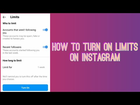 how to turn on limits on Instagram