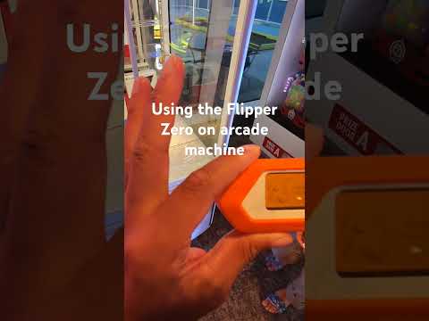 Flipper Zero on an arcade machine during cruise #flipperzerohacking #arcade #nfc #flipperzero