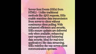 Did You Know - The Magic of HTML5 Server-Sent Events #ServerSentEvents #DataSecurity #techinnovation