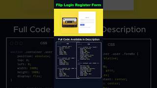 Login & Register Toggle Form 🔥 HTML CSS JavaScript Animation