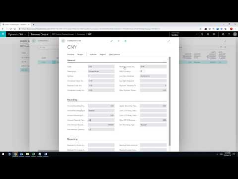 Dynamics 365 Business Central Currency Setup