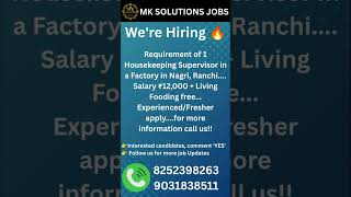 Job Available in Ranchi... Contact for more information #ranchijobs #motivation #ranchiraja #ranchi