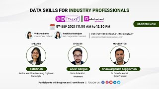 Join India's Largest webinar "𝐃𝐚𝐭𝐚 𝐒𝐤𝐢𝐥𝐥𝐬 𝐟𝐨𝐫 𝐈𝐧𝐝𝐮𝐬𝐭𝐫𝐲 𝐏𝐫𝐨𝐟𝐞𝐬𝐬𝐢𝐨𝐧𝐚𝐥𝐬"| DataTrained