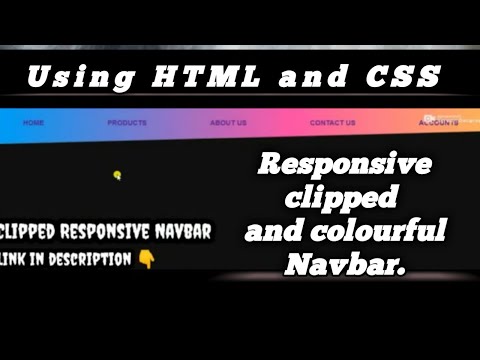 How to make an Animated Colourful Clipped and responsive  Navbar | clipped navbar using html and css