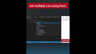 JavaScript Set Multiple CSS Using DOM #shorts #javascript