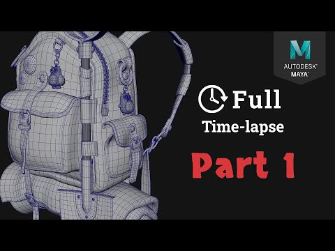 How to create a stylized 3D backpack in Maya (Part1)