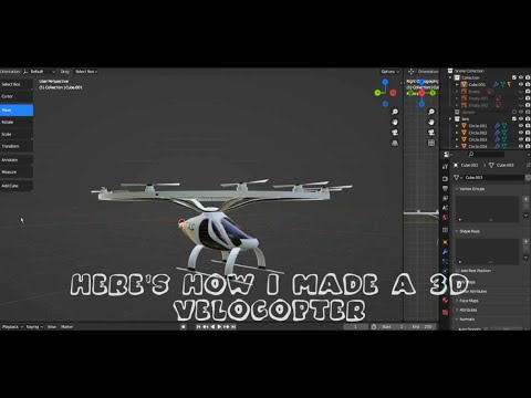 How I modelled a 3D Velocopter(Time-Lape Tutorial)  #3d #3dmodeling #scifi #futuristic #technology