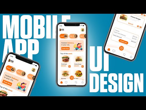 Mobile App Ui Design || Restaurants App Design || Speed Ramp Tutorial