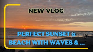 Perfect Sunset at the Beach with Waves and music 🌊 | #taiwan #beach @traveller-18