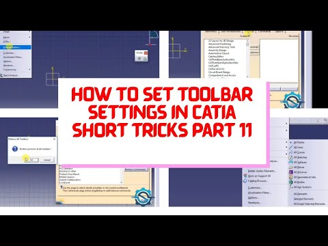 How To Set Toolbar Settings In CATIA Part 11 | Short Tricks In CATIA | @Consilio_Solution