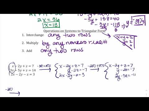 Systems in 3 Variables